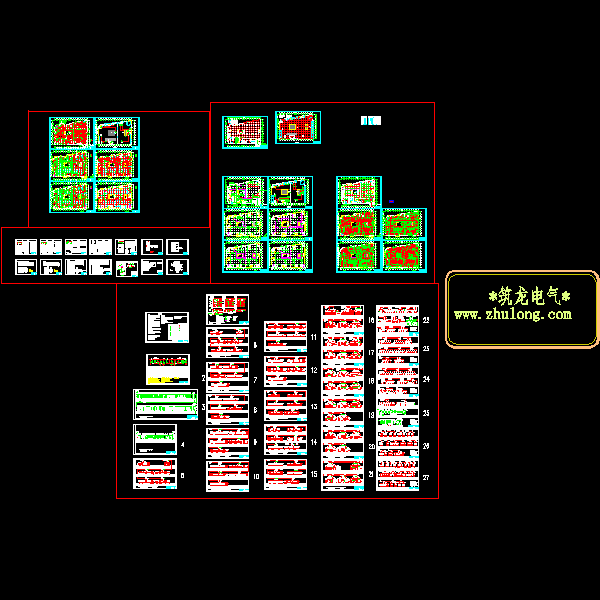 4层大型建材商场强弱电CAD施工图纸(钢筋混凝土结构)(TN-S)(10kv变配电系统) - 1