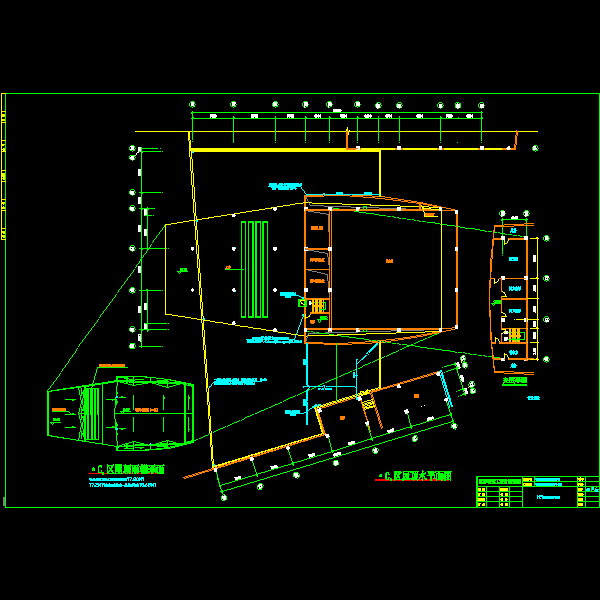 5层综合服务中心楼室内给排水CAD施工方案图纸 - 2