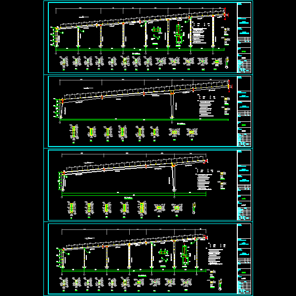 刚架构造详细设计CAD图纸 - 1