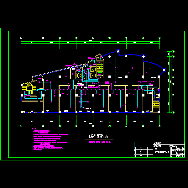 九层火灾自动报警平面图 xf08.dwg