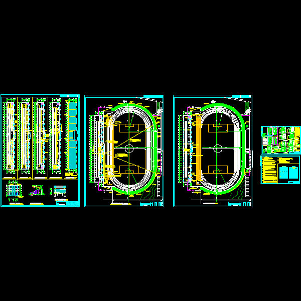 体育场电气CAD施工图纸(钢筋混凝土结构)() - 1
