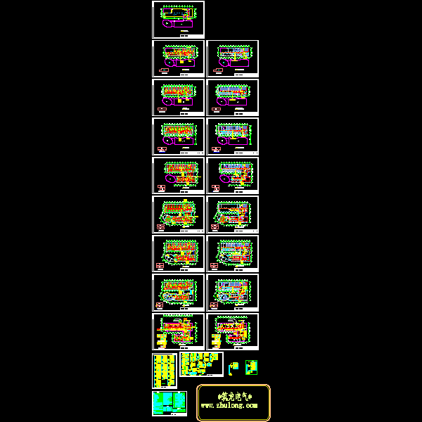 7层实验楼电气CAD施工图纸() - 1