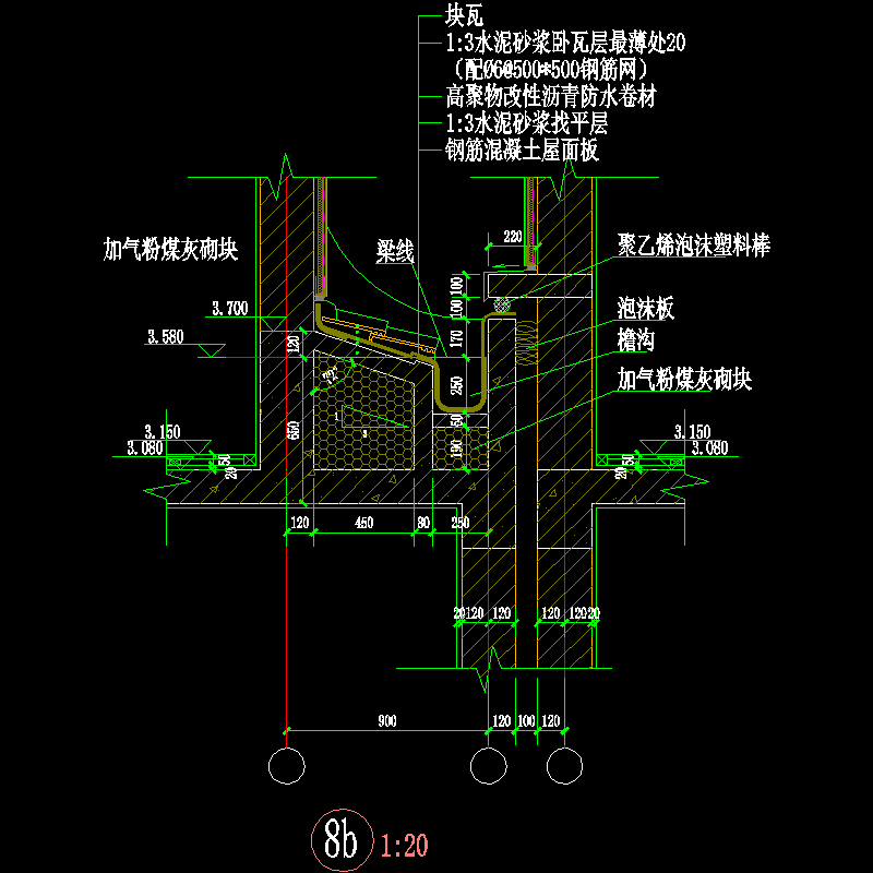 欧式别墅墙体做法CAD详图纸 - 1