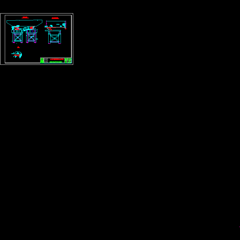 大桥钢梁顶推动力布置CAD图纸 - 1