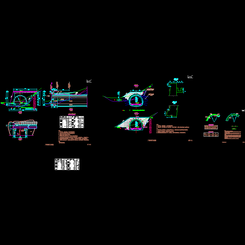 复合式衬砌隧道洞门设计节点CAD详图纸设计 - 1