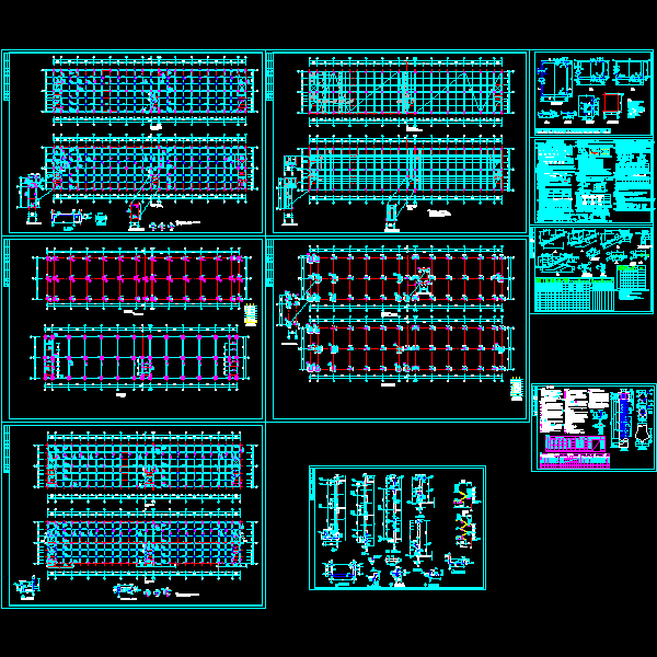 5层框架厂房结构CAD施工图纸 - 1