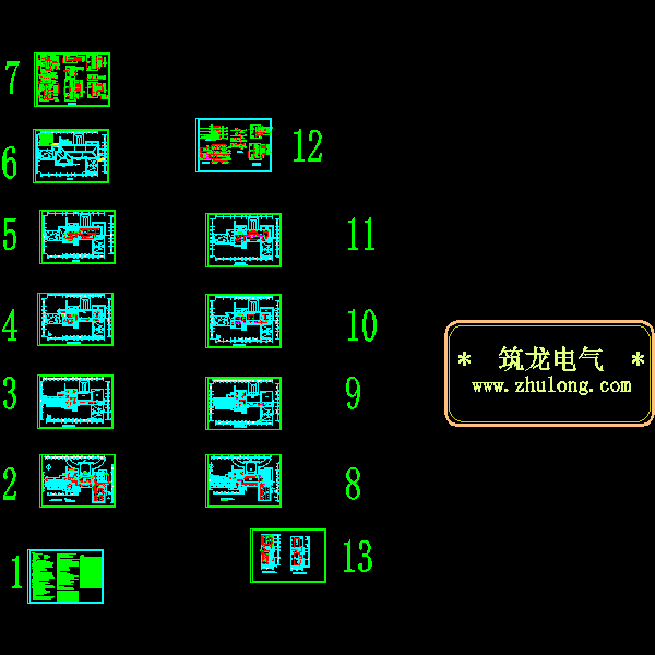 3层招待所电气CAD施工图纸(消防报警系统) - 1