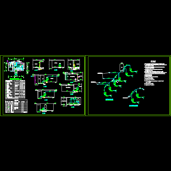 泵房设计图纸及地下水池设计CAD施工图纸 - 1
