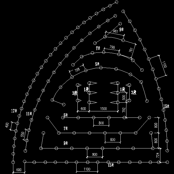 车站①④部钻爆断面图.dwg