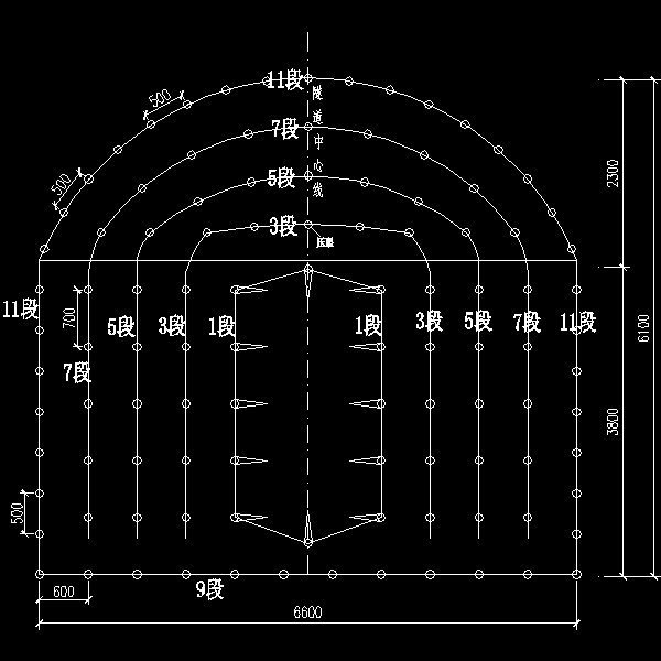 车站施工通道炮眼布置图.dwg