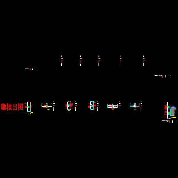 隐框玻璃幕墙节点详细设计CAD图纸 - 1