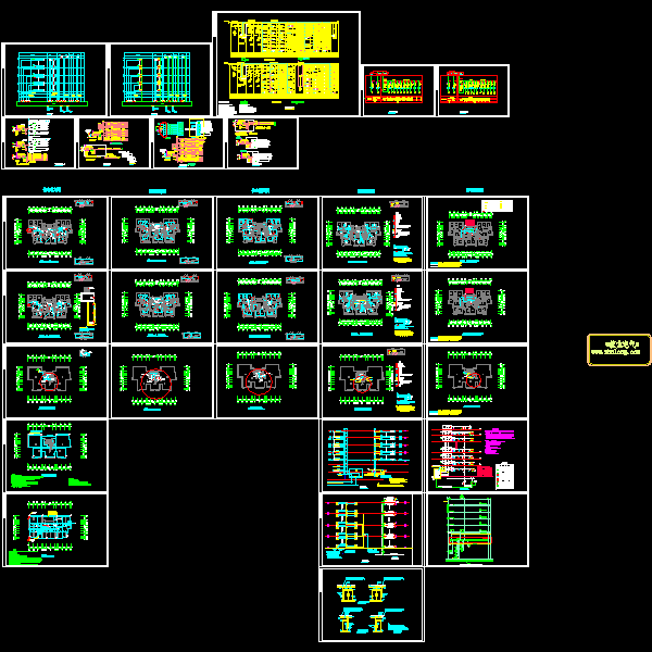 超高层住宅楼强弱电CAD施工图纸() - 1