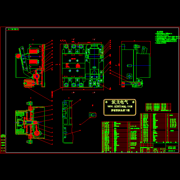 cjt1-100交流接触器总装图.dwg