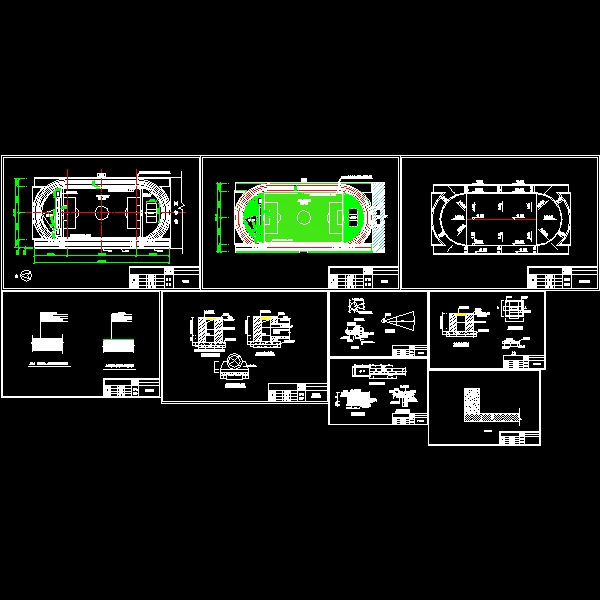 体育场节点CAD详图（8页图纸） - 1