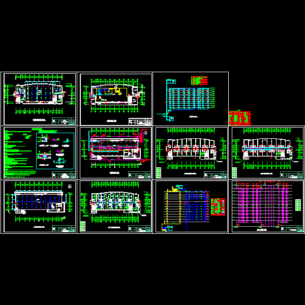 高层综合楼给排水及消防CAD施工图纸(自动喷水灭火系统) - 1