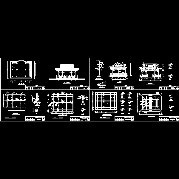 水榭设计方案施工CAD图纸 - 1
