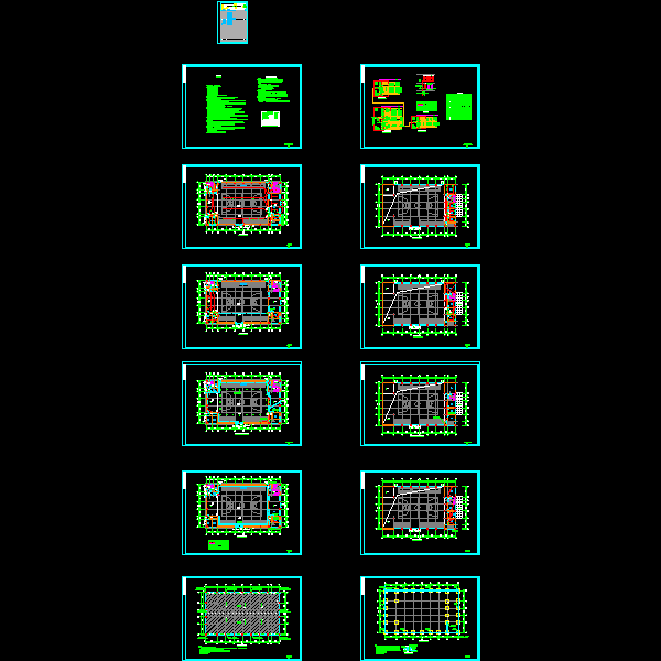 中学体育馆电气CAD施工图纸 - 1
