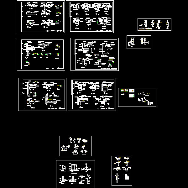 彩钢夹芯板节点构造CAD详图（12页图纸） - 1