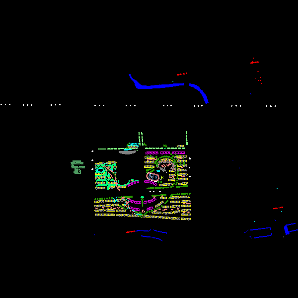 小区景观规划设计CAD平面图 - 1