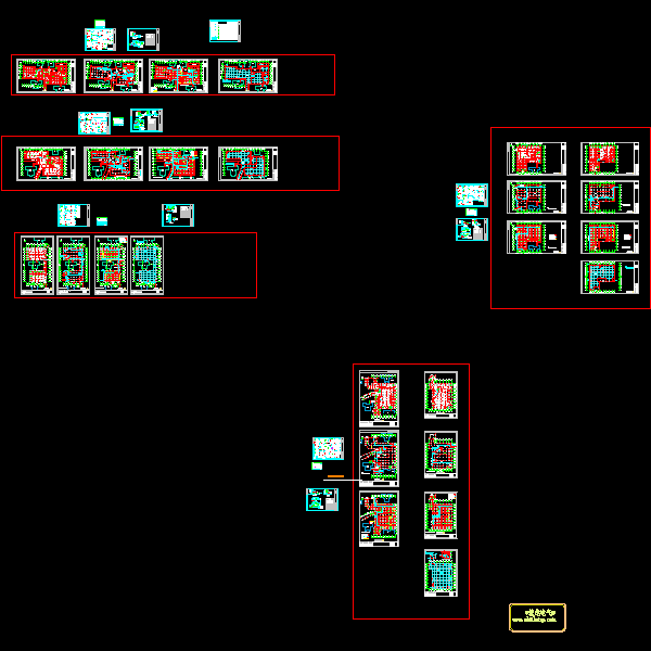 大型住宅小区地下室工程电气CAD施工图纸42张(火灾自动报警系统)(TN-C-S) - 1