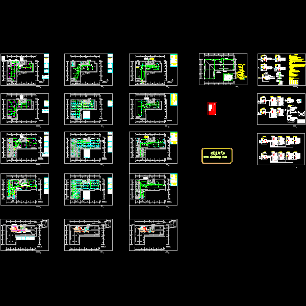 4层商业写字楼电气CAD施工图纸(防雷接地系统等)() - 1