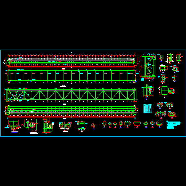 吊车梁节点构造详细设计CAD图纸(30米)（一） - 1