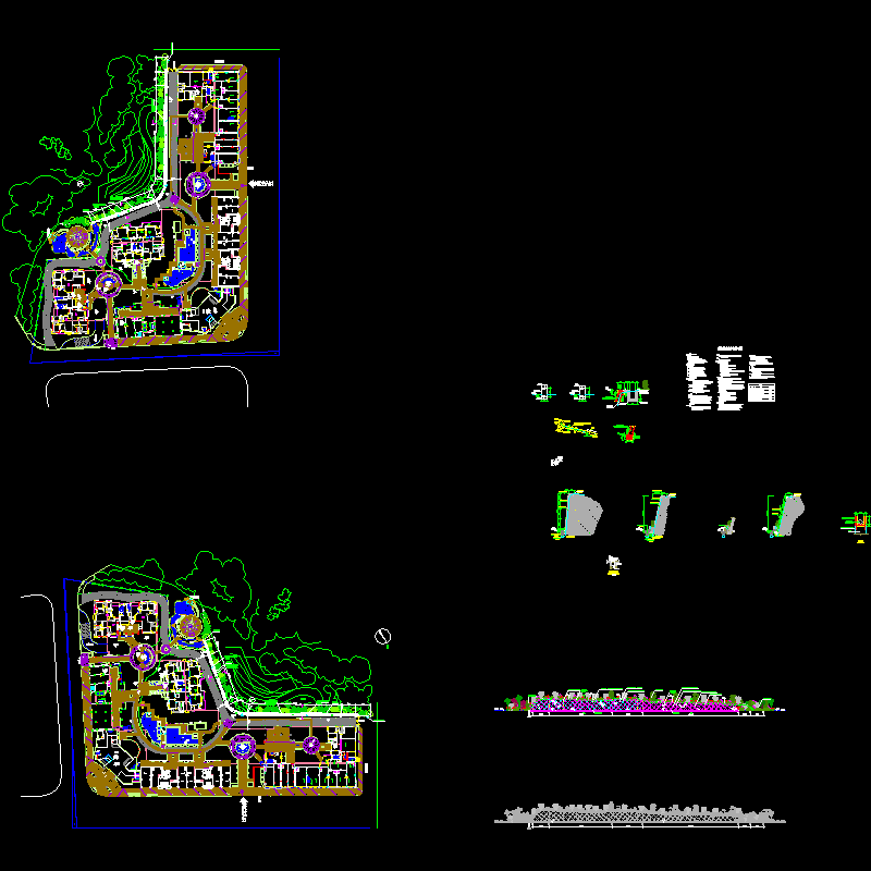 小区山体公园护坡CAD施工大样图 - 1