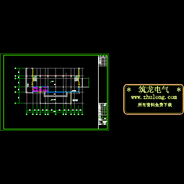 3层中学文体中心电气CAD施工图纸(低压配电系统) - 3