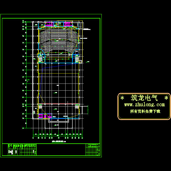 3层中学文体中心电气CAD施工图纸(低压配电系统) - 5