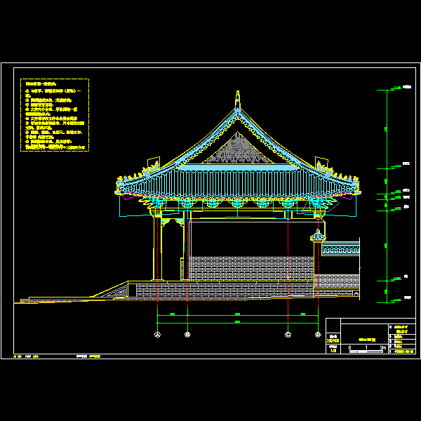 大学古建筑测绘设计CAD图纸 - 3