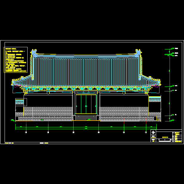 大学古建筑测绘设计CAD图纸 - 4