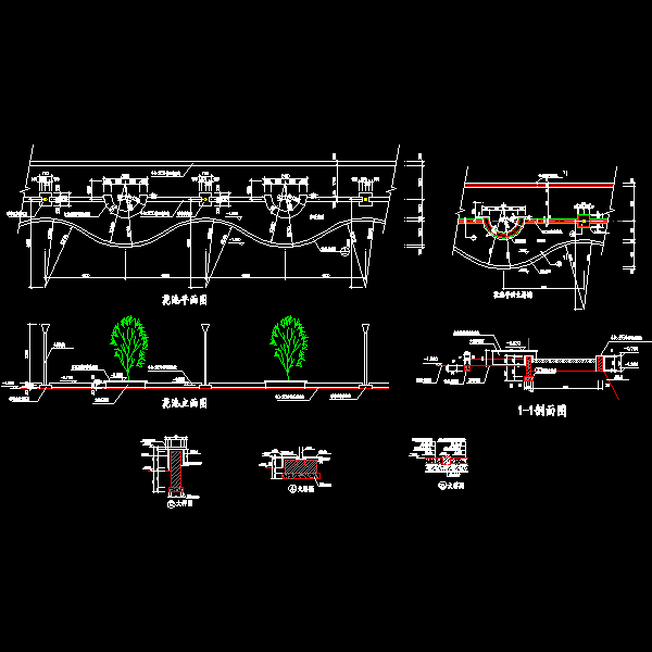 15种花池施工CAD大样图纸 - 3