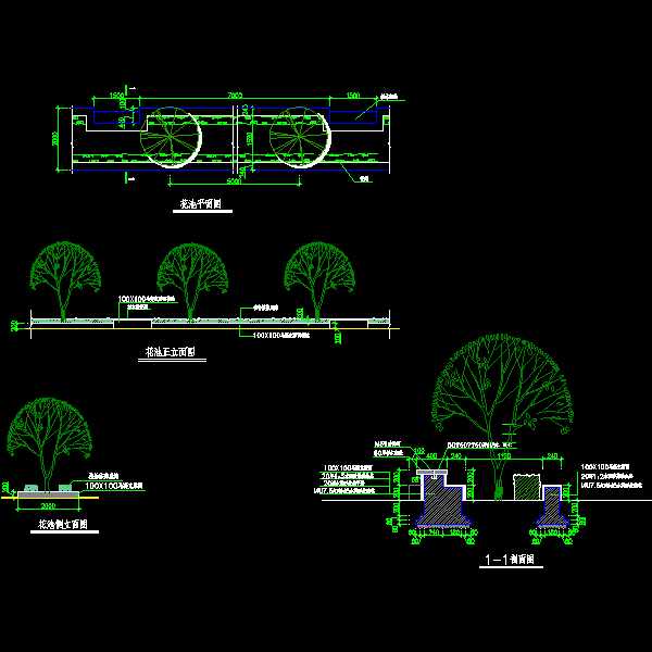15种花池施工CAD大样图纸 - 5