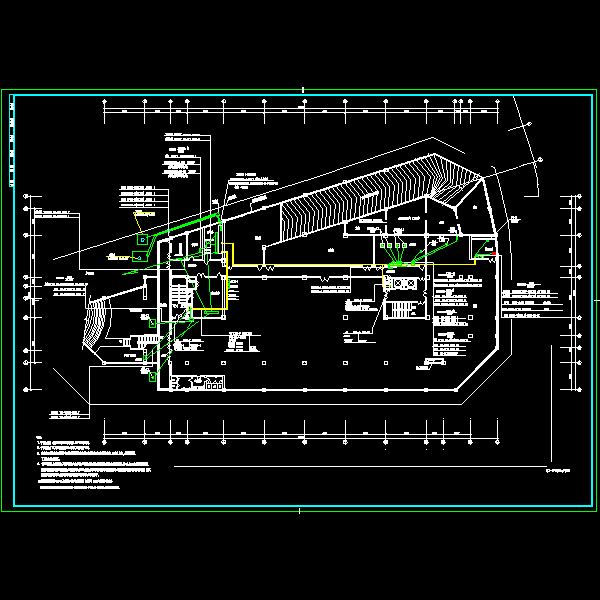 办公楼强电设计CAD施工图纸 - 1