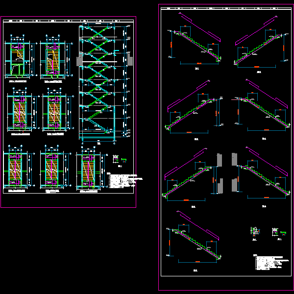 楼梯节点构造详细设计CAD图纸 - 1
