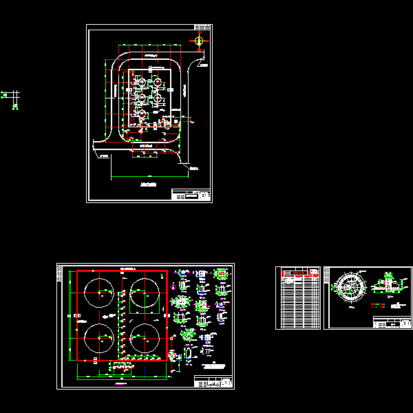 氨罐区设备基础节点构造详细设计CAD图纸(平面布置图) - 1