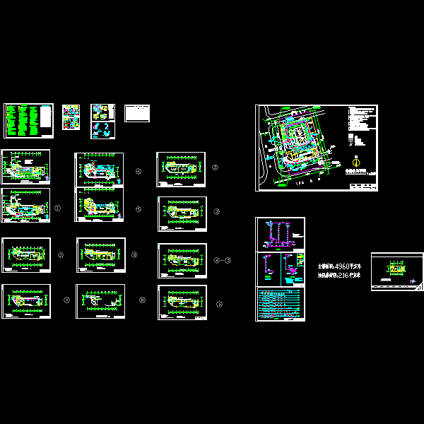 综合楼给排水CAD施工方案图纸 - 1