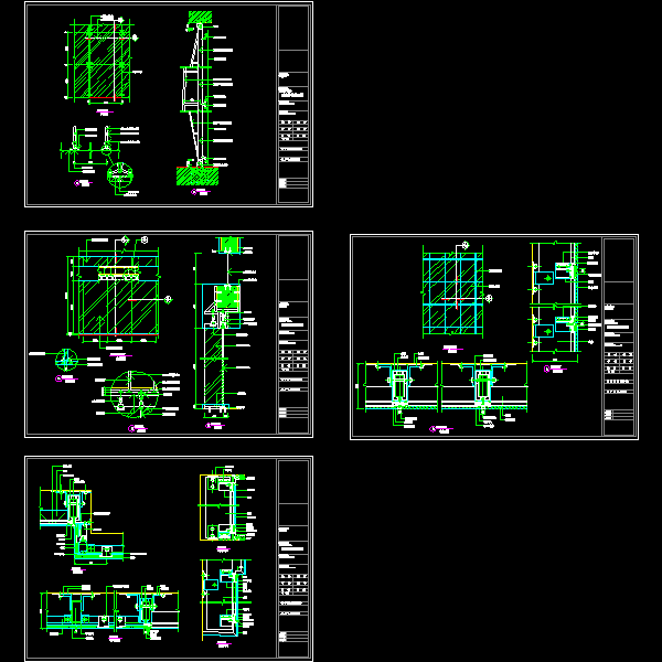 玻璃幕墙构造详细设计CAD图纸 - 1