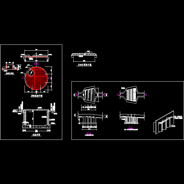 低造价砖砌蓄水池节点构造详细设计CAD图纸 - 1