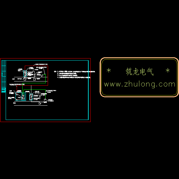 19层大厦电气CAD施工图纸(停车场管理系统) - 2