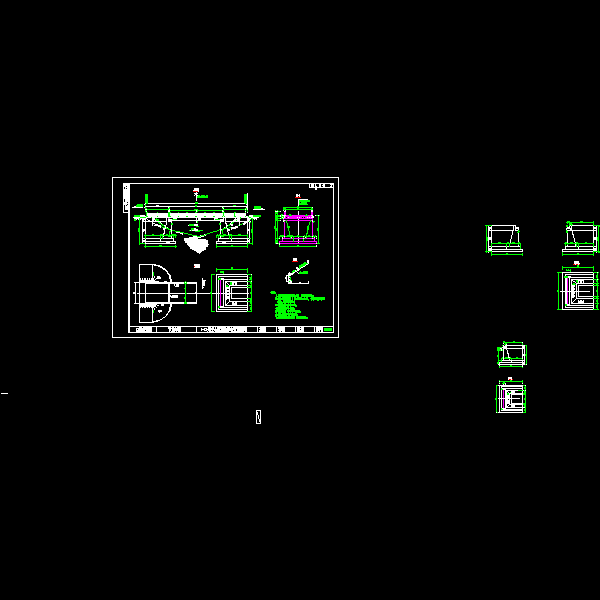 全长24米下部U型桥台独立小桥CAD施工图纸设计 - 3