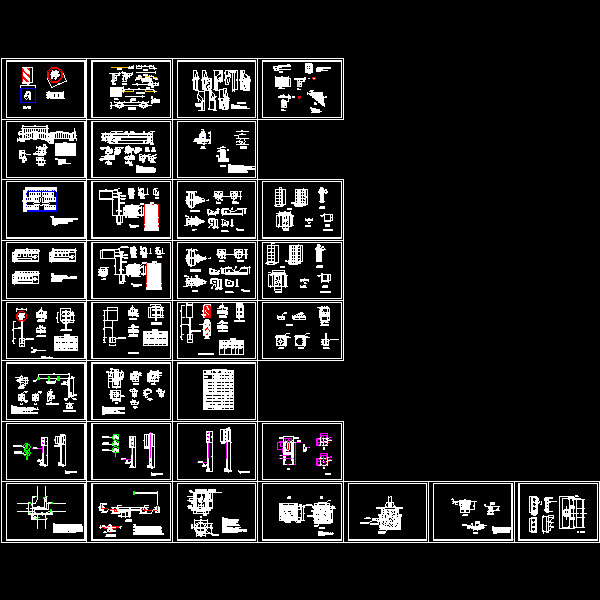道路标志标线设计CAD图纸大样图纸33张 - 1