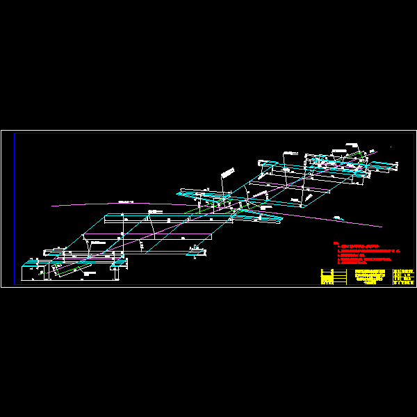 下穿铁路专用线立交桥CAD施工方案图纸设计(钢筋混凝土) - 3