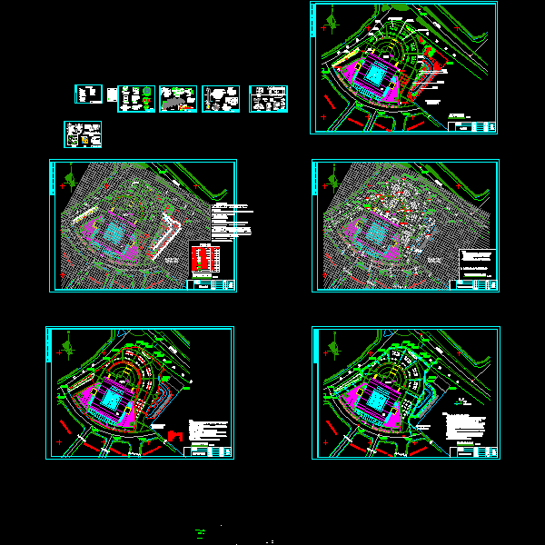 湖南某汽车城环境景观施工图全套.dwg