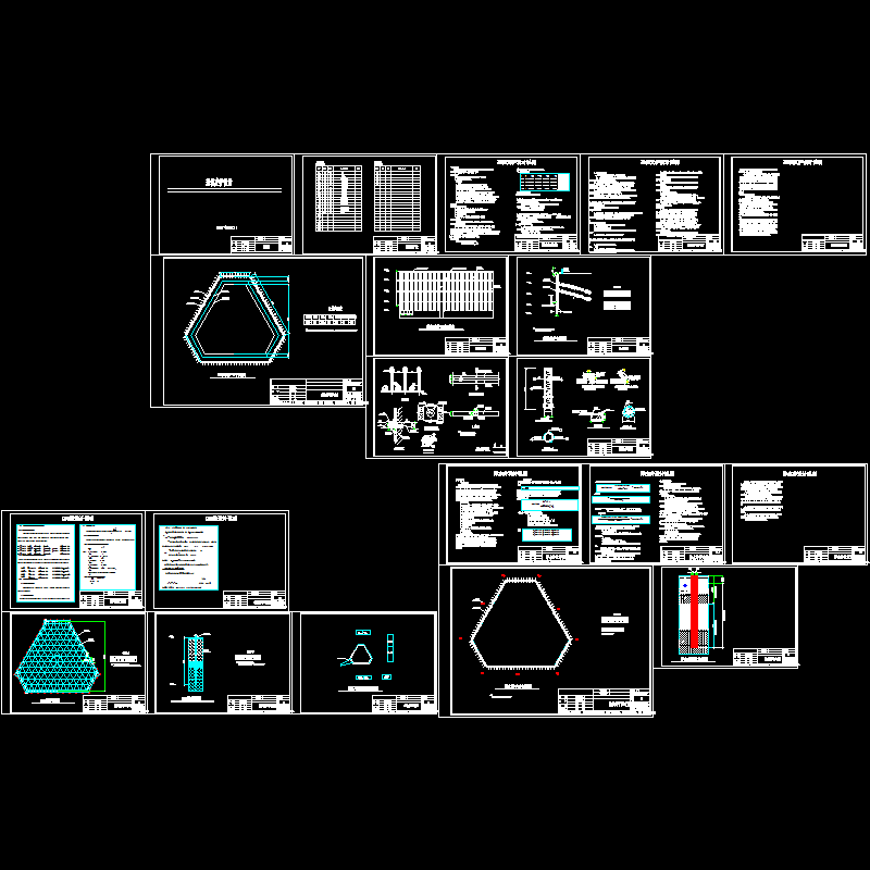 基坑支护降水及CFG桩复合地基CAD施工大样图 - 1