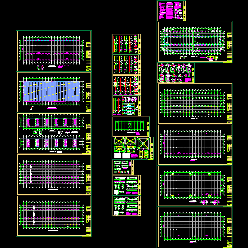 混凝土柱吊车梁厂房结构施工方案大样图（CAD） - 1