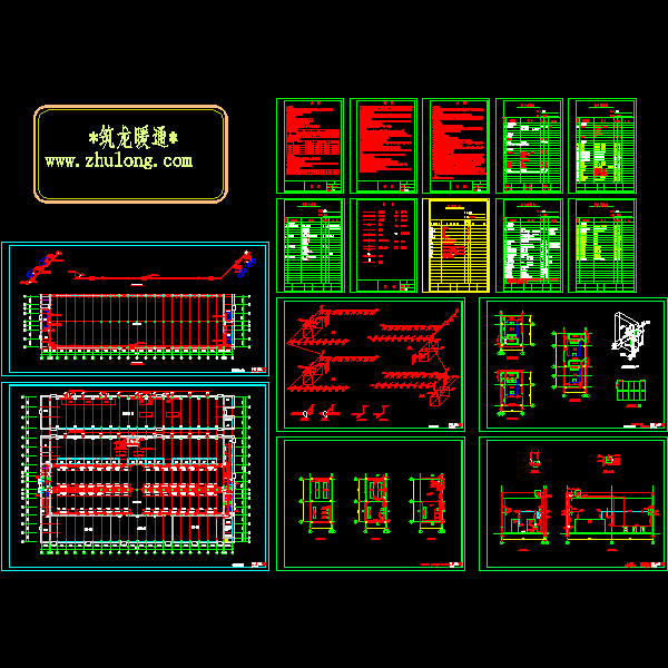 汽车织物厂空调通风设计CAD图纸(压缩式冷水机组) - 1