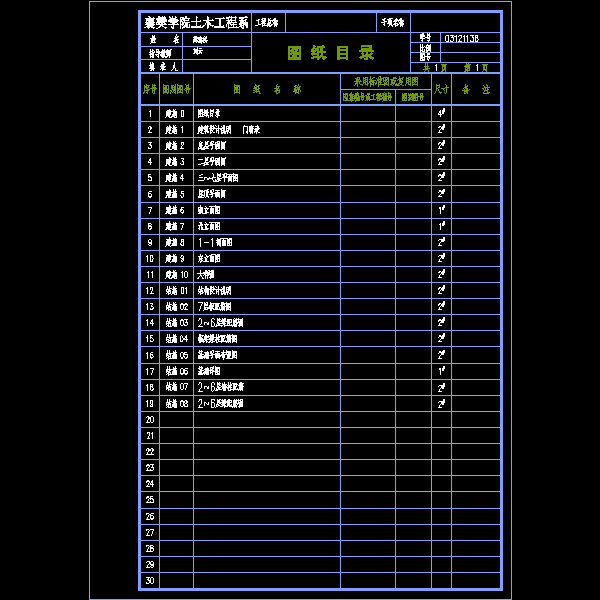 图纸目录.dwg