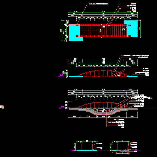 小区特色金属桥施工详细设计CAD图纸 - 1