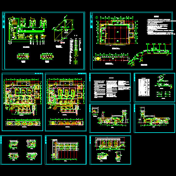 锅炉房给排水CAD施工图纸 - 1